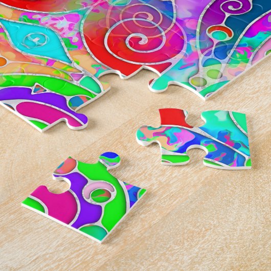 Handgemachte und digital gestrichene Muster Art 22 Puzzle (Seite)