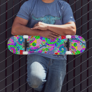 Handgemachte und digital gestrichene Muster Art 22 Skateboard