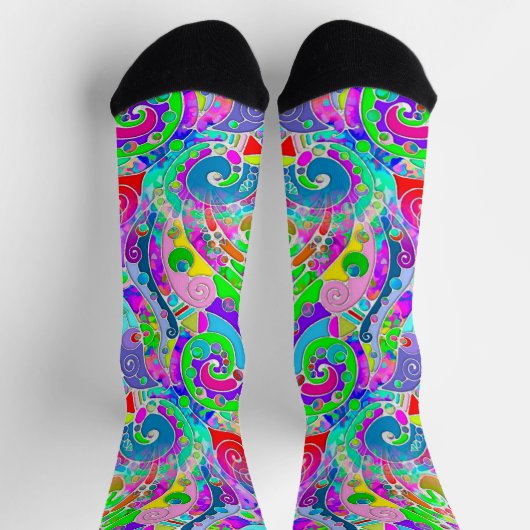 Handgemachte und digital gestrichene Muster Art 22 Socken (Oben)