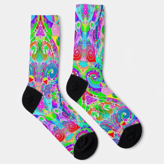 Handgemachte und digital gestrichene Muster Art 22 Socken (Rechts)