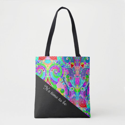 Handgemachte und digital gestrichene Muster Art 22 Tasche (Vorderseite)