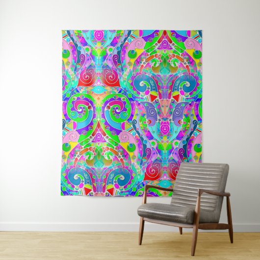 Handgemachte und digital gestrichene Muster Art 22 Wandteppich (Beispiel)