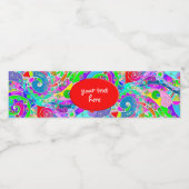 Handgemachte und digital gestrichene Muster Art 22 Wasserflaschenetikett (Einzelnes Label)