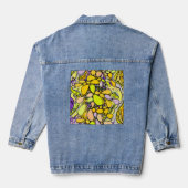 Handgemachte und digital gestrichene Muster Art 23 Jeansjacke (Rückseite)