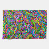Handgemachte und digital gestrichene Muster Art 27 Geschirrtuch (Horizontal)