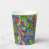 Handgemachte und digital gestrichene Muster Art 27 Pappbecher (Rückseite)