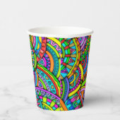 Handgemachte und digital gestrichene Muster Art 27 Pappbecher (Rechts)