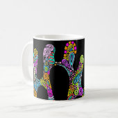 Handgemachte und digital gestrichene Muster Art 28 Kaffeetasse (Vorderseite Links)