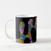 Handgemachte und digital gestrichene Muster Art 28 Kaffeetasse (Links)