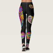 Handgemachte und digital gestrichene Muster Art 28 Leggings (Rückseite)