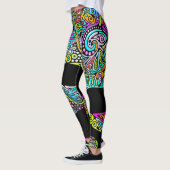 Handgemachte und digital gestrichene Muster Art 28 Leggings (Links)