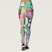 Handgemachte und digital gestrichene Muster Art 31 Leggings (Rückseite)
