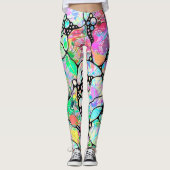 Handgemachte und digital gestrichene Muster Art 31 Leggings (Vorderseite)