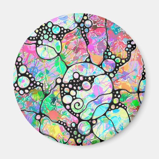 Handgemachte und digital gestrichene Muster Art 31 Magnet (Vorne)