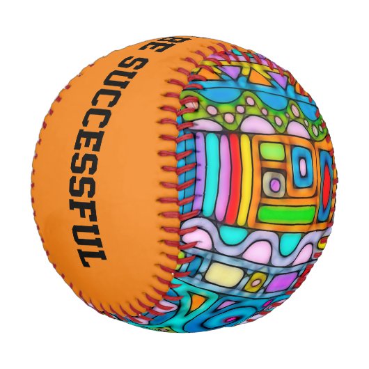 Handgemachte und digital gestrichene Muster Art 53 Baseball (Schrägansicht)