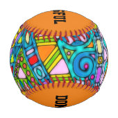 Handgemachte und digital gestrichene Muster Art 53 Baseball (Vorderseite)