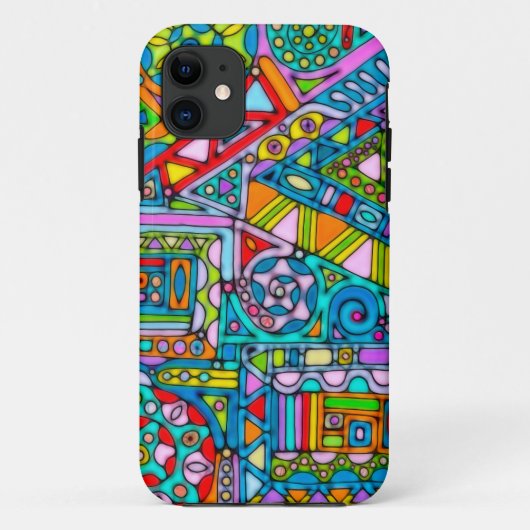 Handgemachte und digital gestrichene Muster Art 53 Case-Mate iPhone Hülle (Rückseite)