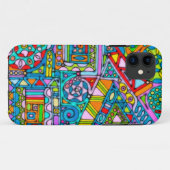 Handgemachte und digital gestrichene Muster Art 53 Case-Mate iPhone Hülle (Rückseite (Horizontal))