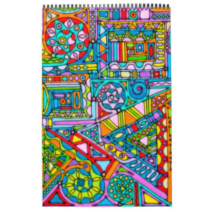 Handgemachte und digital gestrichene Muster Art 53 Kalender