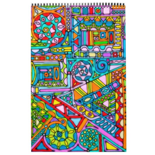 Handgemachte und digital gestrichene Muster Art 53 Kalender (Titelbild)