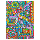 Handgemachte und digital gestrichene Muster Art 53 Klemmbrett (Rückseite)