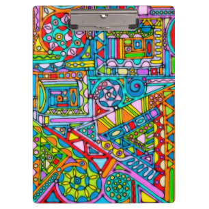 Handgemachte und digital gestrichene Muster Art 53 Klemmbrett