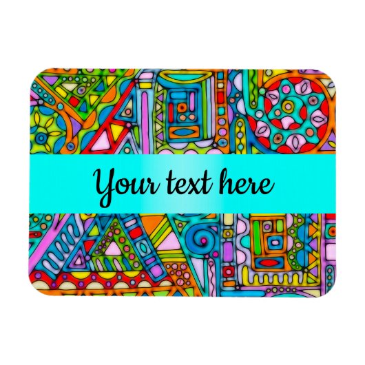 Handgemachte und digital gestrichene Muster Art 53 Magnet (Horizontal)
