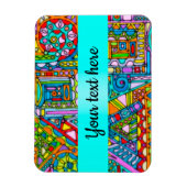 Handgemachte und digital gestrichene Muster Art 53 Magnet (Vertikal)
