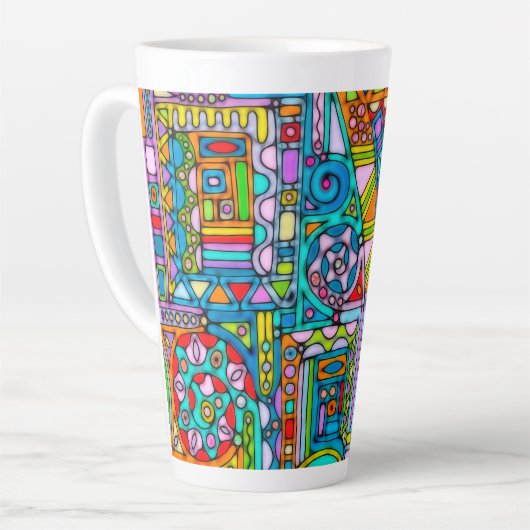 Handgemachte und digital gestrichene Muster Art 53 Milchtasse (Linke Ecke)