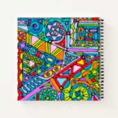 Handgemachte und digital gestrichene Muster Art 53 Notizblock (Rückseite)