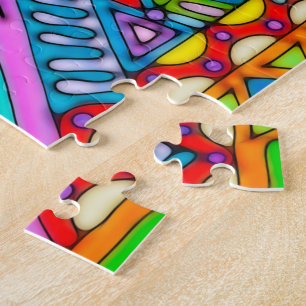 Handgemachte und digital gestrichene Muster Art 53 Puzzle
