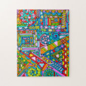 Handgemachte und digital gestrichene Muster Art 53 Puzzle (Vertikal)