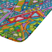 Handgemachte und digital gestrichene Muster Art 53 Schneidebrett (Ecke)