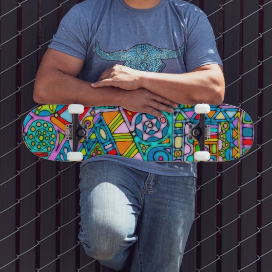 Handgemachte und digital gestrichene Muster Art 53 Skateboard (Außenbereich 3)