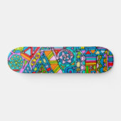 Handgemachte und digital gestrichene Muster Art 53 Skateboard (Horizontal)
