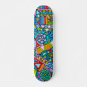 Handgemachte und digital gestrichene Muster Art 53 Skateboard (Vorne)