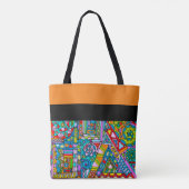 Handgemachte und digital gestrichene Muster Art 53 Tasche (Rückseite)