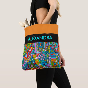 Handgemachte und digital gestrichene Muster Art 53 Tasche