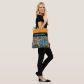 Handgemachte und digital gestrichene Muster Art 53 Tasche (Am Model)