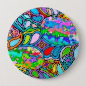 Handgemachte und digital gestrichene Muster Art 54 Button (Vorderseite)