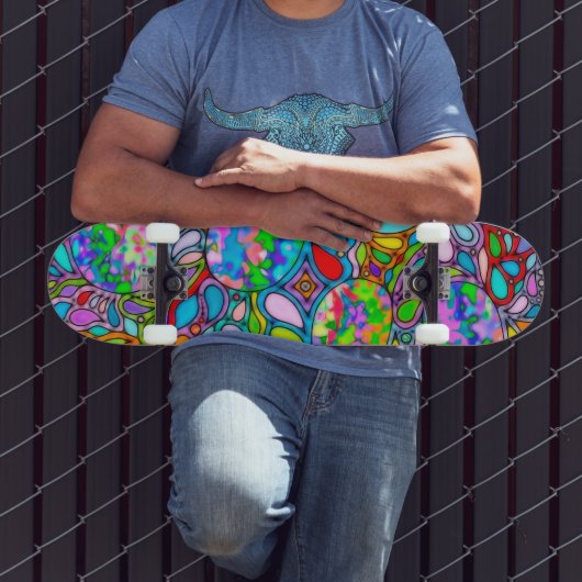 Handgemachte und digital gestrichene Muster Art 54 Skateboard (Außenbereich 3)