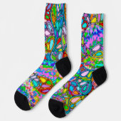 Handgemachte und digital gestrichene Muster Art 54 Socken (Linkes Detail)