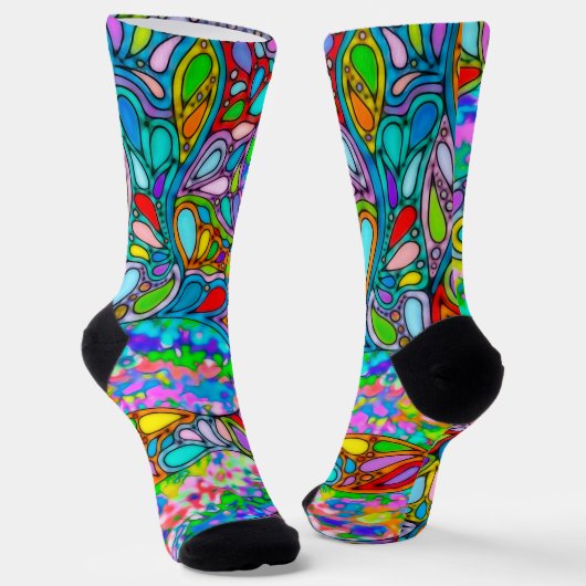 Handgemachte und digital gestrichene Muster Art 54 Socken (Gewinkelt)