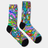 Handgemachte und digital gestrichene Muster Art 54 Socken (Rechts)