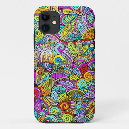 Handgemachte und digital gestrichene Muster Art 6 Case-Mate iPhone Hülle (Rückseite)