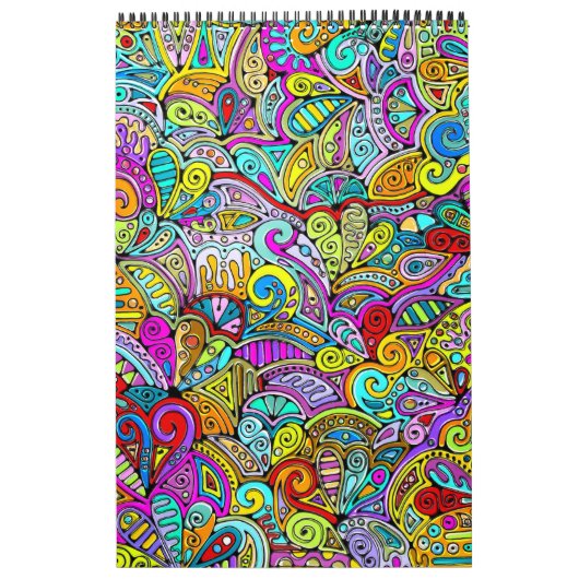 Handgemachte und digital gestrichene Muster Art 6 Kalender (Titelbild)