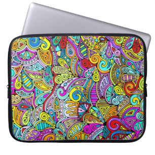 Handgemachte und digital gestrichene Muster Art 6 Laptopschutzhülle