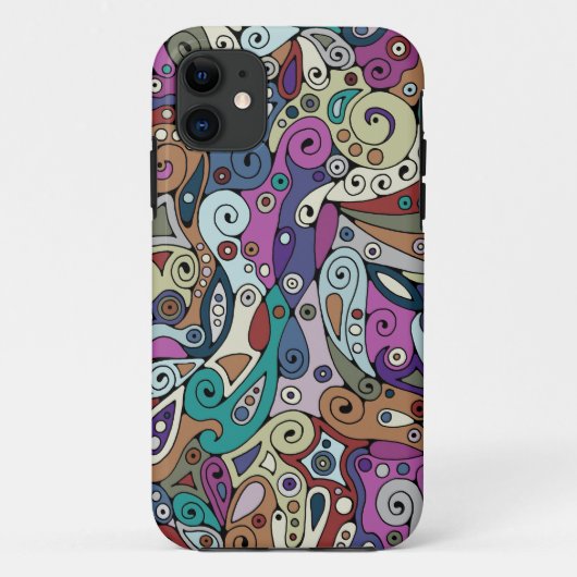 Handgemachte und digital gestrichene Muster Art 8 Case-Mate iPhone Hülle (Rückseite)