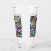 Handgemachte und digital gestrichene Muster Art 8 Glas (Links)