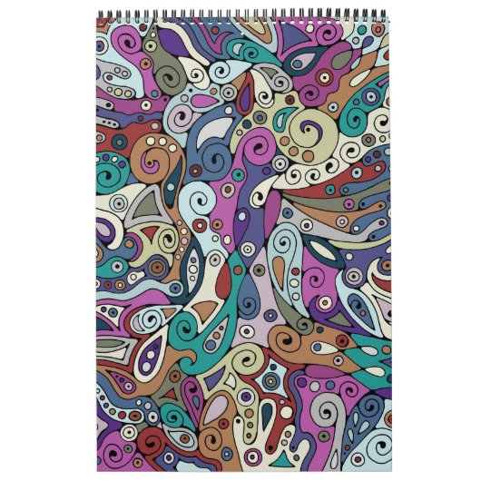Handgemachte und digital gestrichene Muster Art 8 Kalender (Titelbild)